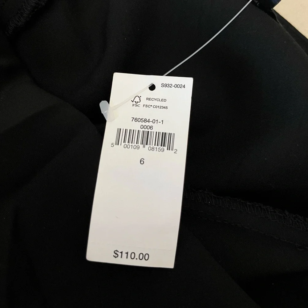 BANANA REPUBLIC BLACK MIDI DRESS - Picture 5 of 7